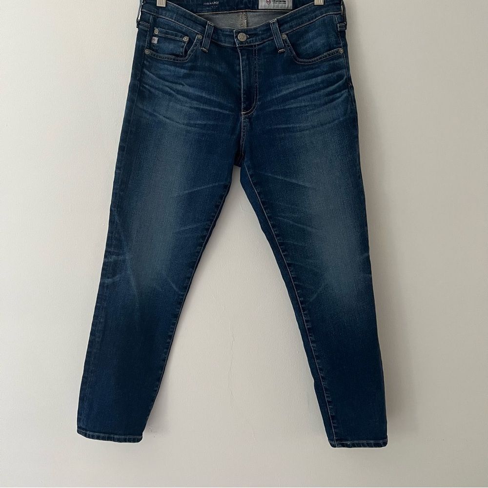 AG Jeans Prima Crop Blue Denim Mid-Rise Cigarette Ankle Size 30